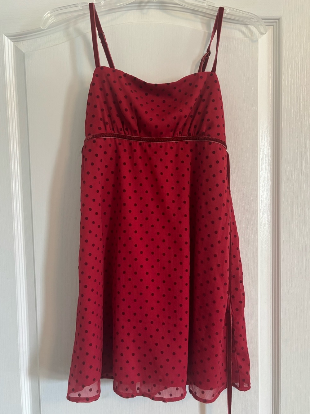 Hollister Red Polka Dot Spaghetti Strap Dress size XS